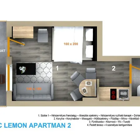 Balatonic Lemon Apartmanhaz Lejlighed Siófok