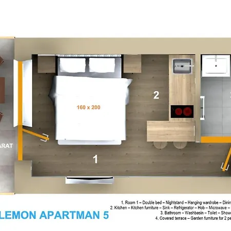 Balatonic Lemon Apartmanhaz Lejlighed Siófok