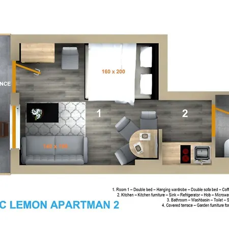 Balatonic Lemon Apartmanhaz Lejlighed *